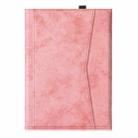 For iPad Air (2019) Marble Cloth Texture Horizontal Flip Leather Case with Pen Slot & Holder without Keyboard(Pink) - 2