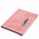 For iPad Air (2019) Marble Cloth Texture Horizontal Flip Leather Case with Pen Slot & Holder without Keyboard(Pink) - 5