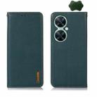 For Huawei Nova 11i / Enjoy 60 Pro KHAZNEH Nappa Top Layer Cowhide Leather Phone Case(Green) - 1