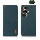 For Huawei Nova 11 Pro / 11 Ultra KHAZNEH Nappa Top Layer Cowhide Leather Phone Case(Green) - 1