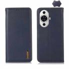 For Huawei Nova 11 KHAZNEH Nappa Top Layer Cowhide Leather Phone Case(Blue) - 1