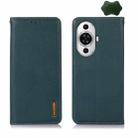 For Huawei Nova 11 KHAZNEH Nappa Top Layer Cowhide Leather Phone Case(Green) - 1
