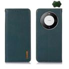 For Huawei Mate 60 Pro KHAZNEH Nappa Top Layer Cowhide Leather Phone Case(Green) - 1