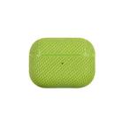 For AirPods Pro 2 Woven Skin Texture PC TWS Earphone Protective Case(Green) - 1