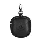 For Bose QuietComfort Earbuds II Leather TWS Earphone Protective Case with Hook(Black) - 1