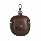 For Bose QuietComfort Earbuds II Leather TWS Earphone Protective Case with Hook(Brown) - 1