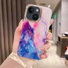 For iPhone 14 Colorful Crystal Ripple TPU Phone Case(Pink Blue) - 1