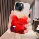 For iPhone 14 Colorful Crystal Ripple TPU Phone Case(Red) - 1