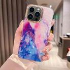 For iPhone 13 Pro Max Colorful Crystal Ripple TPU Phone Case(Pink Blue) - 1