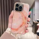 For iPhone 13 Pro Colorful Crystal Ripple TPU Phone Case(Pink Orange) - 1