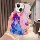 For iPhone 13 Colorful Crystal Ripple TPU Phone Case(Pink Blue) - 1