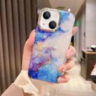 For iPhone 13 Colorful Crystal Ripple TPU Phone Case(Purple Blue) - 1