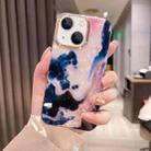For iPhone 13 Colorful Crystal Ripple TPU Phone Case(White Black) - 1