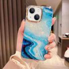 For iPhone 13 Colorful Crystal Ripple TPU Phone Case(Blue) - 1