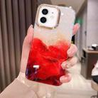 For iPhone 12 Colorful Crystal Ripple TPU Phone Case(Red) - 1