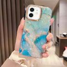 For iPhone 12 Colorful Crystal Ripple TPU Phone Case(Green) - 1