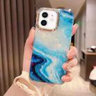 For iPhone 12 Colorful Crystal Ripple TPU Phone Case(Blue) - 1