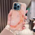 For iPhone 12 Pro Max Colorful Crystal Ripple TPU Phone Case(Pink Orange) - 1