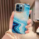 For iPhone 12 Pro Max Colorful Crystal Ripple TPU Phone Case(Blue) - 1