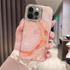 For iPhone 12 Pro Colorful Crystal Ripple TPU Phone Case(Pink Orange) - 1