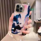 For iPhone 12 Pro Colorful Crystal Ripple TPU Phone Case(White Black) - 1