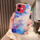 For iPhone 11 Colorful Crystal Ripple TPU Phone Case(Purple Blue) - 1