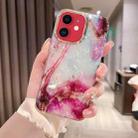 For iPhone 11 Colorful Crystal Ripple TPU Phone Case(Purple) - 1
