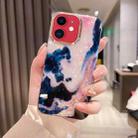 For iPhone 11 Colorful Crystal Ripple TPU Phone Case(White Black) - 1