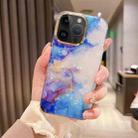 For iPhone 15 Pro Max Colorful Crystal Ripple TPU Phone Case(Purple Blue) - 1