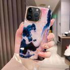 For iPhone 15 Pro Max Colorful Crystal Ripple TPU Phone Case(White Black) - 1