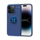 For iPhone 15 Pro Metal Ring Holder TPU Phone Case(Blue) - 1