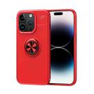 For iPhone 15 Pro Metal Ring Holder TPU Phone Case(Red) - 1