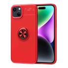 For iPhone 15 Plus Metal Ring Holder TPU Phone Case(Red) - 1