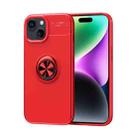 For iPhone 15 Metal Ring Holder TPU Phone Case(Red) - 1