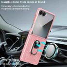 For Samsung Galaxy Z Flip7 5G Matte UV Armor Ring Shockproof Phone Case(Pink) - 4