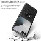 For Samsung Galaxy Z Flip7 5G Matte UV Armor Ring Shockproof Phone Case(Black) - 2