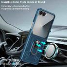 For Samsung Galaxy Z Flip7 5G Matte UV Armor Ring Shockproof Phone Case(Dark Blue) - 4
