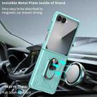 For Samsung Galaxy Z Flip7 5G Matte UV Armor Ring Shockproof Phone Case(Sky Blue) - 4