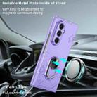 For Samsung Galaxy Z Fold7 5G Matte UV Armor Ring Shockproof Phone Case(Purple) - 2