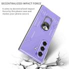 For Samsung Galaxy Z Fold7 5G Matte UV Armor Ring Shockproof Phone Case(Purple) - 5