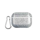 For AirPods Pro Glitter Powder Skin Texture PC TWS Earphone Case(Silver) - 1