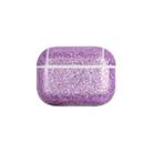 For AirPods Pro 2 Glitter Powder Skin Texture PC TWS Earphone Case(Purple) - 1