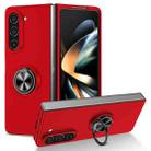 For Samsung Galaxy Z Fold5 5G Armor Ring Holder Phone Case(Red) - 1