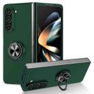 For Samsung Galaxy Z Fold5 5G Armor Ring Holder Phone Case(Dark Green) - 1