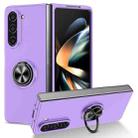 For Samsung Galaxy Z Fold5 5G Armor Ring Holder Phone Case(Purple) - 1