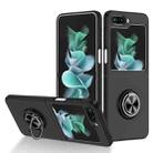 For Samsung Galaxy Z Flip5 5G Armor Ring Holder Phone Case(Black) - 1