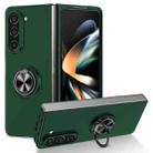 For Samsung Galaxy Z Fold6 5G Armor Ring Holder Phone Case(Dark Green) - 1