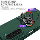 For Samsung Galaxy Z Fold6 5G Armor Ring Holder Phone Case(Dark Green) - 3