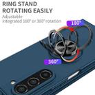 For Samsung Galaxy Z Fold6 5G Armor Ring Holder Phone Case(Dark Blue) - 3