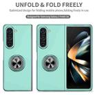 For Samsung Galaxy Z Fold6 5G Armor Ring Holder Phone Case(Sky Blue) - 2